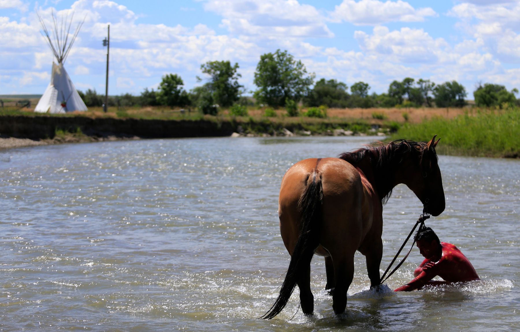 Little Bighorn River bath